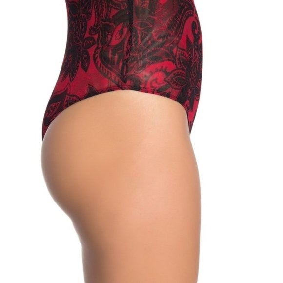 Socialite - Double V Long-Sleeve Bodysuit - NWOT - Picture 3 of 7